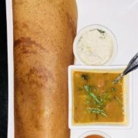 Dosa · Spicy. Rice and lentil crepe.