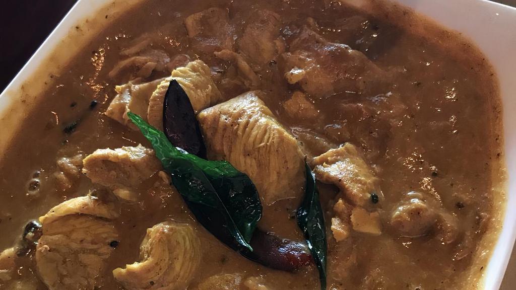 Dhaba Chicken Curry · Spicy. An authentic style chicken curry made with fresh ginger, tomatoes and onions.