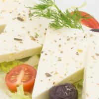 Feta Cheese Plate · Slice of sheeps full-fat Turkish feta cheese.