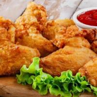 (8Pc) Wings & French Fries · unbreaded fried chicken wings