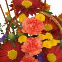 Signs Of Fall Basket Of Flowers · 