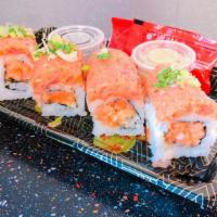 Twin Spicy Roll · Crunchy spicy salmon with spicy tuna.
