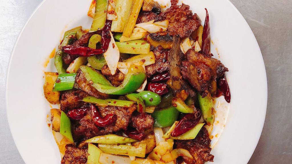 Sauteed Sichuan Beef · Hot and spicy.