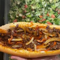 Fat Cheese Steak · Comes with Pepper,Onion and White American Cheese, French Fries