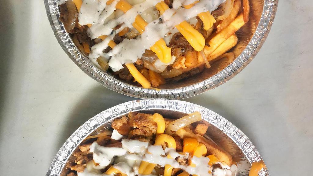 Steak Fries · Your Choice of Philly Cheese Steak Beef/Chicken, Fries