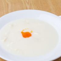 Tripe Soup (Iskembe Soup) · Cow's stomach, yogurt, flour, garlic, butter, salt, vinegar.