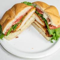 Crescent Cub · Chicken cutlet, bacon, lettuce, tomato & mayo.