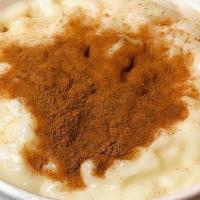 Rice Pudding · cool, rich, creamy goodness - ask for it with or without cinnamon