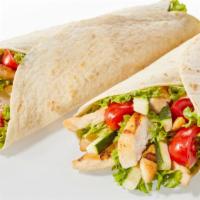 Tonnelle Wrap · Delicious Grilled chicken, grilled peppers, eggplant, zucchini & balsamic vinaigrette with s...