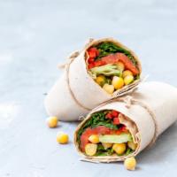 Healthy Wrap · Yummy Grilled & marinated vegetables, carrot, cucumber, goat cheese, spinach, mushroom, with...