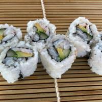 Shrimp California Roll · Shrimp, cucumber, avocado, mayonnaise, sesame seeds, nori (seaweed).
