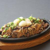 Beef & Shiitake · Pan-fried beef and mushrooms marinated in special soy sauce.