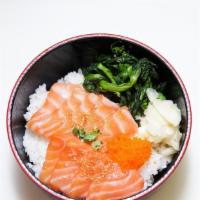 Salmon Bowl · Salmon , Choysam , Ginger  , Masago and Rice