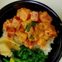 Spicy Poke Bowl  · Spicy poke, choy Sam ,ginger and rice