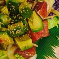 Avocado Poke Vegetables · Avocado and Ahi Poke  Salad