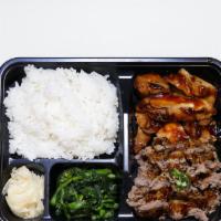 Bento9 · Teriyaki chicken , Teriyaki Beef and Rice