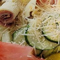 Antipasto Salad · provolone, capicola, genoa salami, red onion, tomato, cucumbers, pepperoncini, asiago cheese...