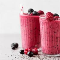 Very Berry Smoothie · Very tasty smoothie with strawberries, raspberries, blueberries, pomegranate juice, cranberr...