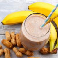 Peanut Banana Split Smoothie · Delicious peanut butter smoothie with banana, frozen coconut milk, and almond milk.