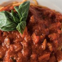 Pasta Marinara · Sautéed plum tomatoes, garlic & olive oil over your choice of pasta.