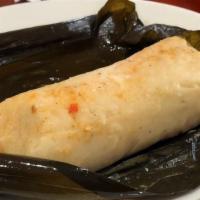 Tamales · Pork or chicken or corn with cream and cheese.