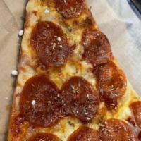 Charred Pepperoni Slice · Sauce cheese pepperoni
