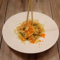 Kani Salad · Shredded Imitation Crab, shredded cucumber, shredded white radish, bed of lettuce, tobiko, s...