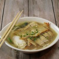 Chicken Ramen Soup · Large size only(32oz). Noodles with chicken, boiled egg, mushroom, zucchini, onion, peppers,...
