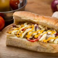Mexican Philly · Yummy Philly cheesesteak with touch of Mexican flavors includes onions, peppers, jalapeño pe...