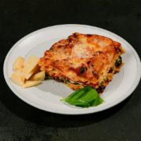 Butternut Squash Lasagna · Lasagna layered with tender butternut squash puree, topped with mozzarella buttery and smoot...
