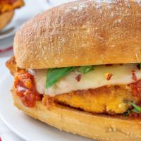 Chicken Parmigiana Sandwich · 