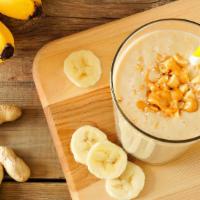 Peanut Butter Banana Smoothie · Banana, peanut butter, almond milk and dates.