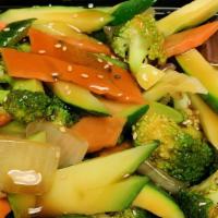 Vegetable Teriyaki · Served with miso soup or salad and white rice.