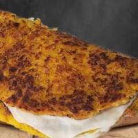 Cachapa Con Queso Venezolano (Paisa) · Venezuelan Cheese Cachapa - Sweet corn pancake with Slice Paisa Cheese. Simply EXPLOTED!