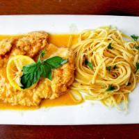 Chicken Francese · Dipped in egg & served in a lemon, butter & wine sauce