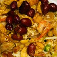 3) Ginger Salad (Gin Thoke) · Fermented ginger mixed with cabbage and tomatoes, crunchy nuts, sesame, dried shrimp and shr...