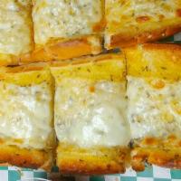 Garlic Bread With Cheese · Made fresh and seasoned with garlic, spice, parmesan cheese, and covered with provolone chee...