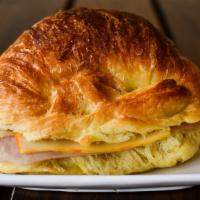 Ham & Cheese Croissant · Glazed Croissant with Ham, Munster Cheese and Butter