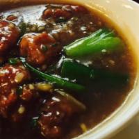 Chicken Chili Lunch · Spicy. Served with hot and sour soup or corn soup and steam rice.