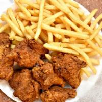 6 Piece Wings With French Fries · 