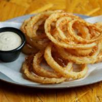 Onions Rings · Thin & crispy house made with ranch dressing.