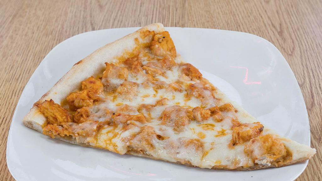 Chicken Ala Vodka Pizza · Pizza with Chicken in a vodka Sauce topped with Mozzarella Cheese
