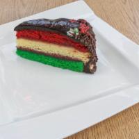 Rainbow Cookie Cake · Italian Rainbow Cookie Cake.