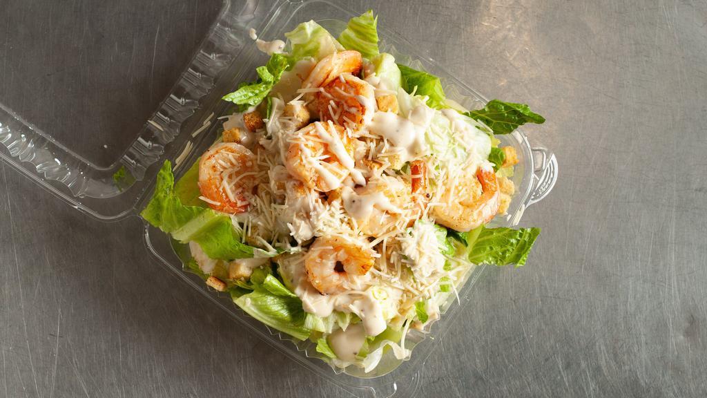 Caesar Salad · Small. Crisp romaine tossed with croutons, Caesar dressing, and grated cheese