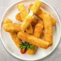 Mighty Mozzarella Sticks · (Vegetarian) Mozzarella cheese sticks battered and fried until golden brown.