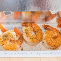 Grilled Shrimp · Charbroiled, Greek herbs, lemon vinaigrette.