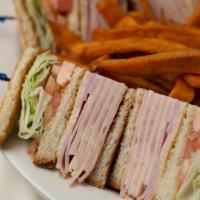 Ham & Swiss Club · With lettuce, tomato and mayo.