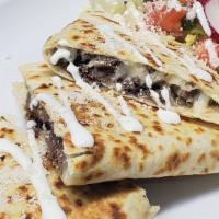 Carne Asada Quesadilla · Steak. Made on 10