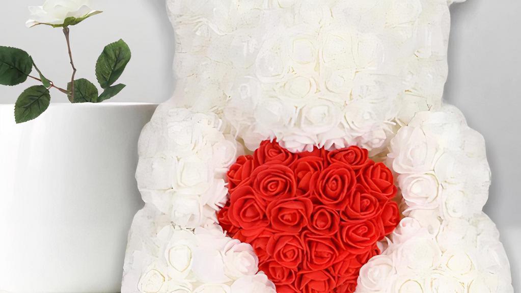 White Rose Teddy Bear  · Luxury Rose Teddy Bear 
Ready To Surprise your love one in a luxury way.