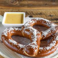 Jumbo Salted Soft Pretzel · Served with: Beer cheese